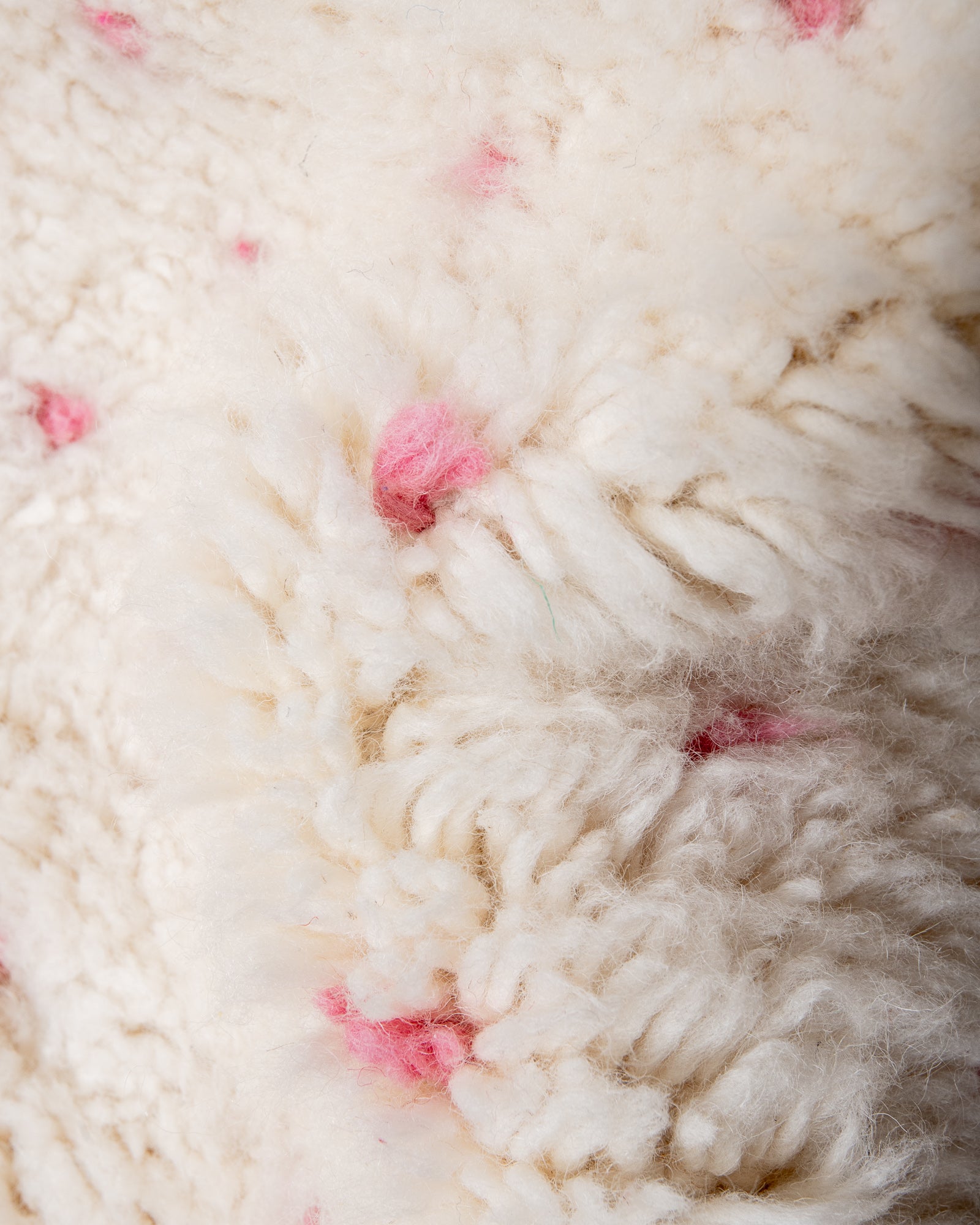 Modern, designer, handcrafted Berber rug from Morocco. Beniourain carpet with beautiful colours and patterns and fluffy wool texture.